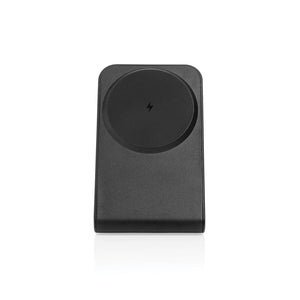 Caricatore wireless magnetico VoltPerch 15W in rPlastica RCS nero - personalizzabile con logo