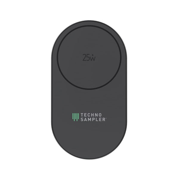 Caricatore wireless pieghevole ultra veloce Quantum 3in1 grigio - personalizzabile con logo