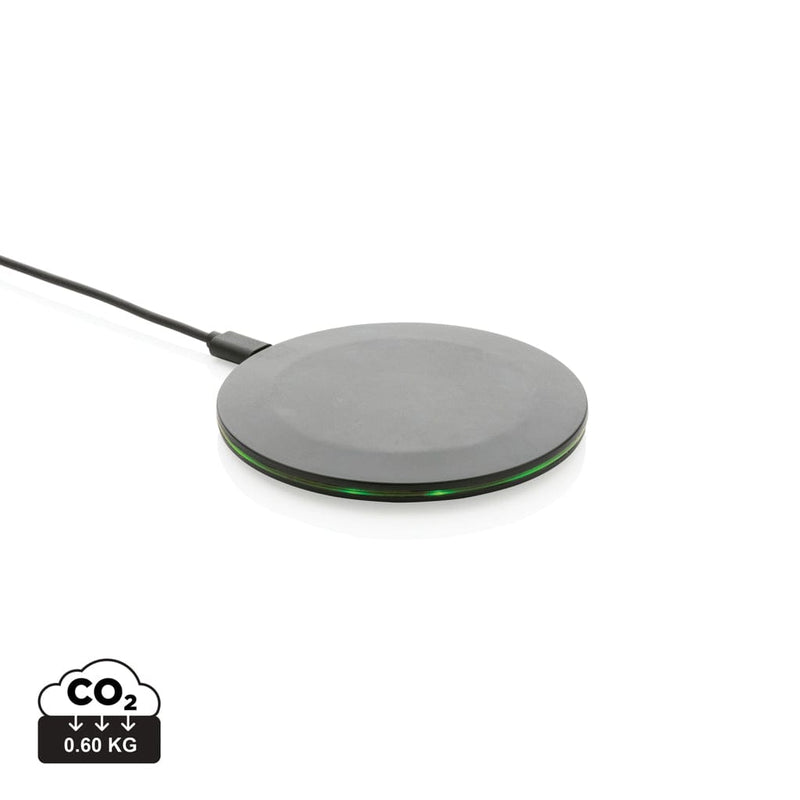 Caricatore wireless veloce 15W in plastica RCS nero - personalizzabile con logo