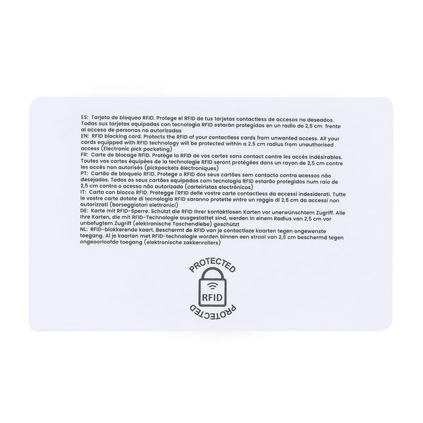 Carta di Blocco RFID Fatton bianco - personalizzabile con logo