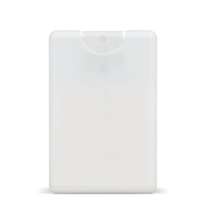 Carta di credito Protezione solare spray SPF30 materiale riciclato Bianco - personalizzabile con logo