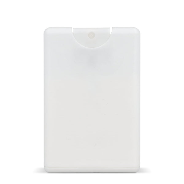 Carta di credito Protezione solare spray SPF30 materiale riciclato Bianco - personalizzabile con logo