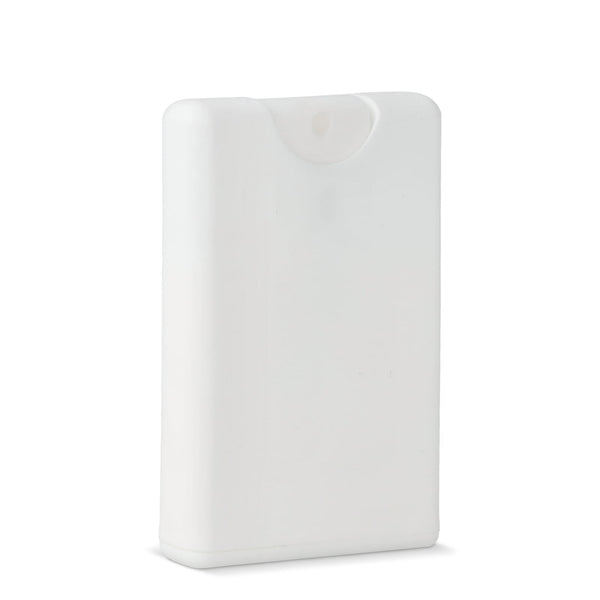 Carta di credito Protezione solare spray SPF30 materiale riciclato Bianco - personalizzabile con logo