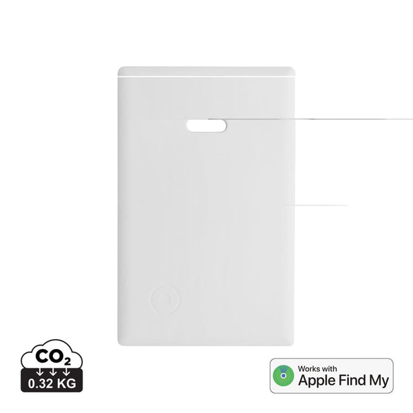 Carta tracker Findcard in rABS RCS bianco - personalizzabile con logo