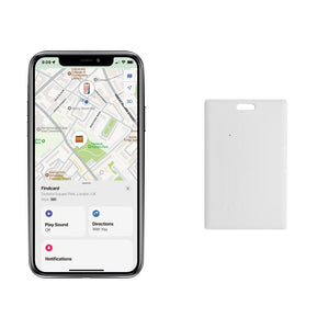 Carta tracker Findcard in rABS RCS bianco - personalizzabile con logo