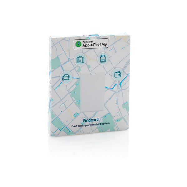 Carta tracker Findcard in rABS RCS bianco - personalizzabile con logo