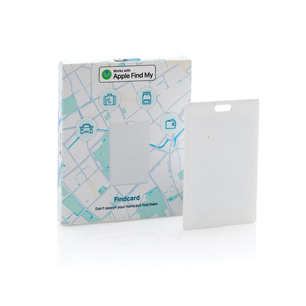 Carta tracker Findcard in rABS RCS bianco - personalizzabile con logo