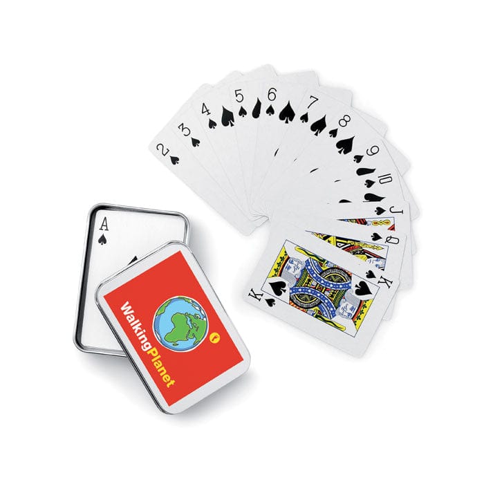 Carte da gioco francesi color argento - personalizzabile con logo