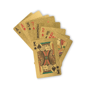 Carte da gioco impermeabili Oro - personalizzabile con logo
