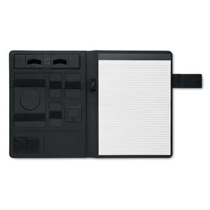 Cartella A4 con caricatore wireless Nero - personalizzabile con logo