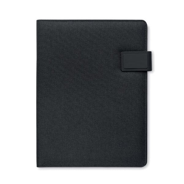 Cartella A4 con caricatore wireless Nero - personalizzabile con logo
