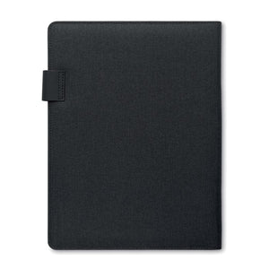 Cartella A4 con caricatore wireless Nero - personalizzabile con logo