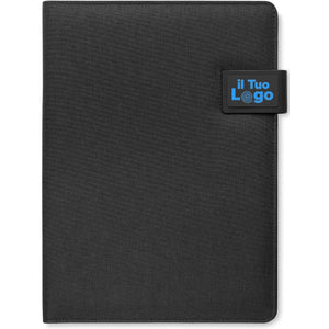 Cartella A4 con caricatore wireless Nero - personalizzabile con logo
