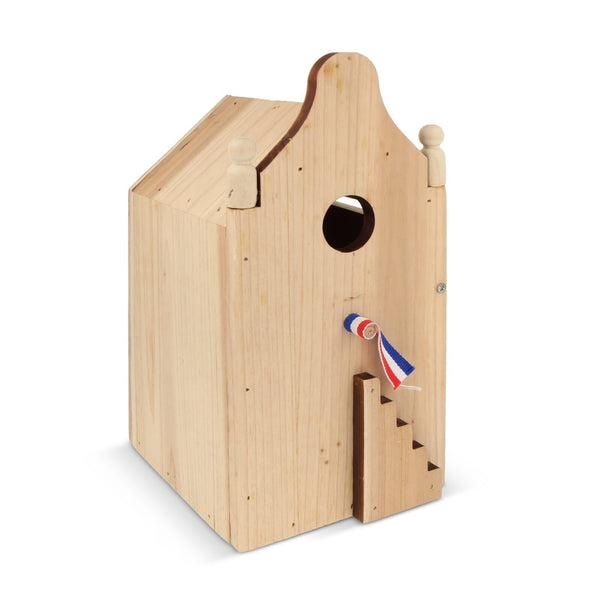 Casa degli uccelli in legno FSC natural - personalizzabile con logo