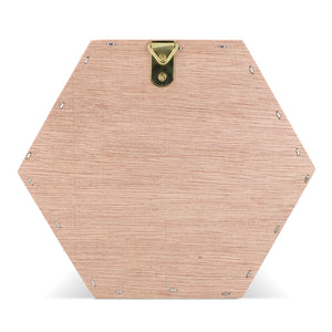 Casetta per api in legno FSC esagonale natural - personalizzabile con logo