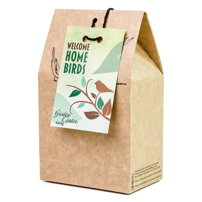 Casetta per cibo per uccelli - personalizzabile con logo