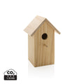 Casetta per uccellini in legno marrone - personalizzabile con logo