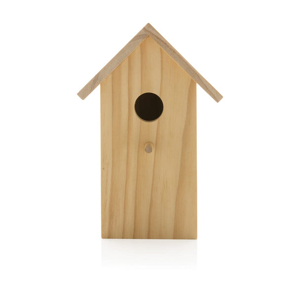 Casetta per uccellini in legno - personalizzabile con logo
