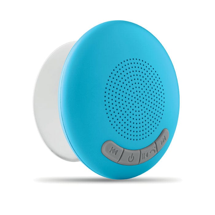 Cassa speaker da doccia azzurro - personalizzabile con logo