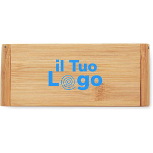 Cavatappi da cameriere in bambù beige - personalizzabile con logo