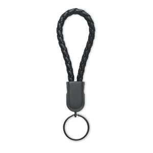 Cavo anello portachiavi tipo-C Nero - personalizzabile con logo