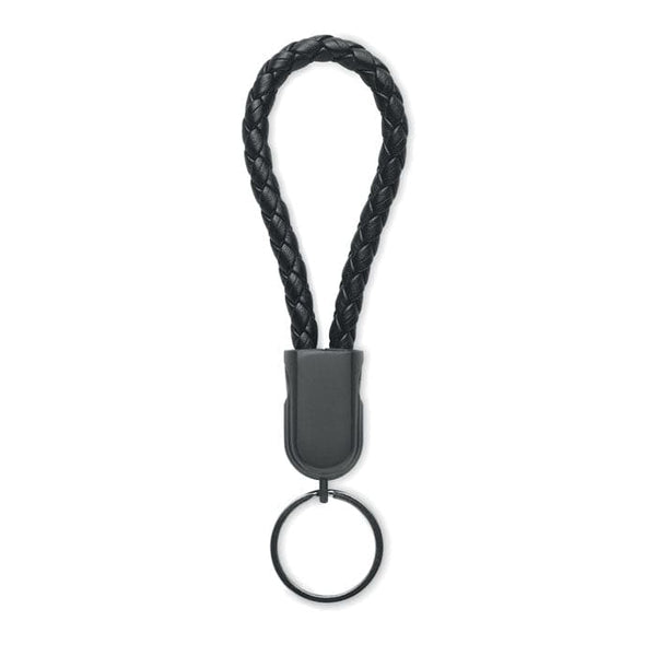 Cavo anello portachiavi tipo-C Nero - personalizzabile con logo