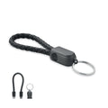 Cavo anello portachiavi tipo-C Nero - personalizzabile con logo