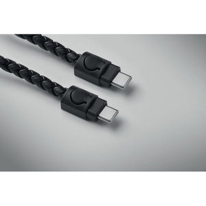 Cavo anello portachiavi tipo-C Nero - personalizzabile con logo