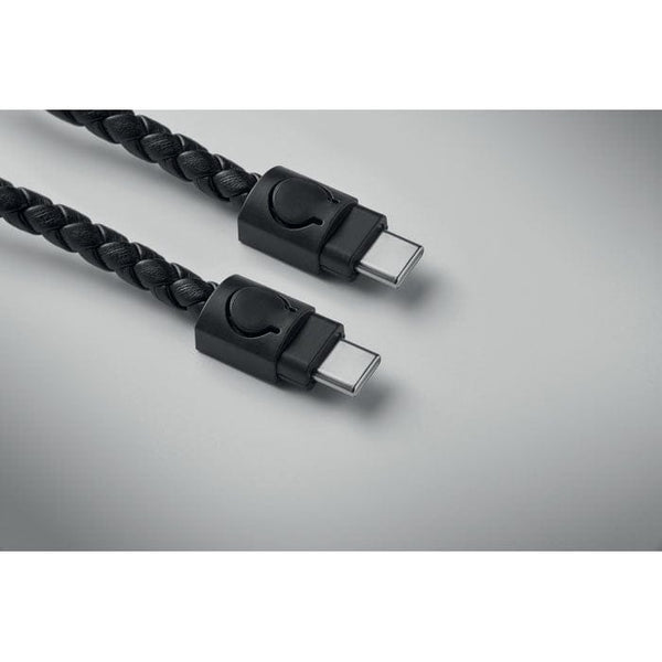 Cavo anello portachiavi tipo-C Nero - personalizzabile con logo