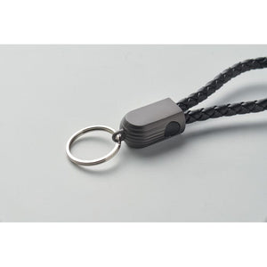 Cavo anello portachiavi tipo-C Nero - personalizzabile con logo