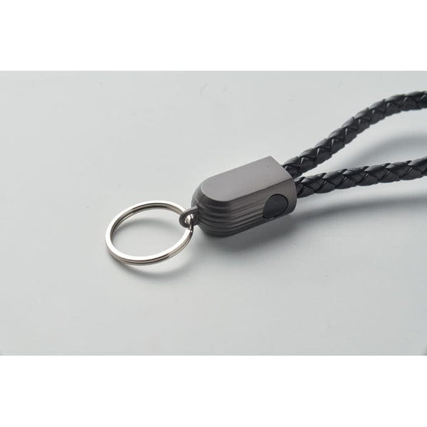 Cavo anello portachiavi tipo-C Nero - personalizzabile con logo