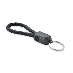 Cavo anello portachiavi tipo-C Nero - personalizzabile con logo