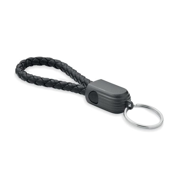 Cavo anello portachiavi tipo-C Nero - personalizzabile con logo
