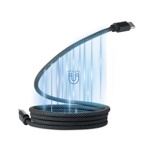 Cavo antigroviglio in RPET Nero - personalizzabile con logo