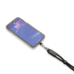 Cavo bracciale 60W regolabile LoopAmp in rPET RCS nero - personalizzabile con logo
