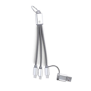 Cavo Caricatore Bikoc color argento - personalizzabile con logo
