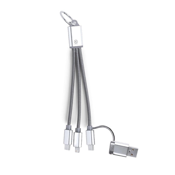 Cavo Caricatore Bikoc color argento - personalizzabile con logo