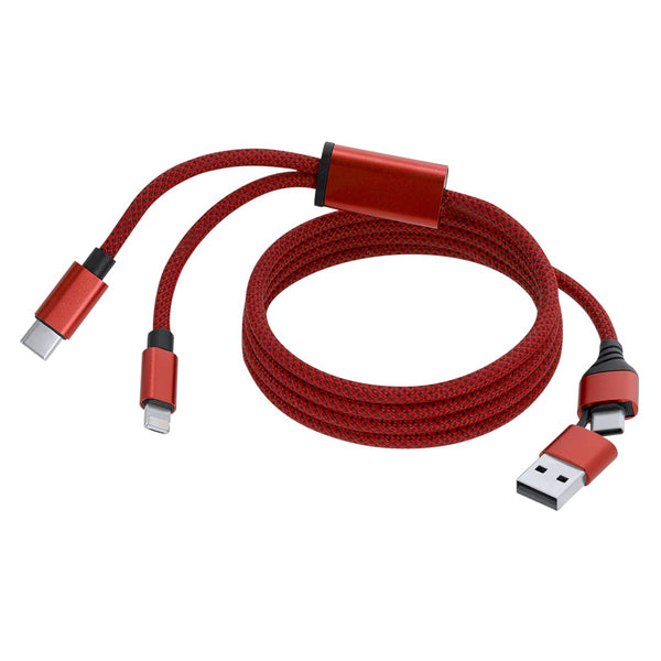 Cavo Caricatore Briony rosso - personalizzabile con logo