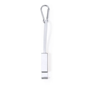 Cavo Caricatore Multifunzione Pek color argento - personalizzabile con logo