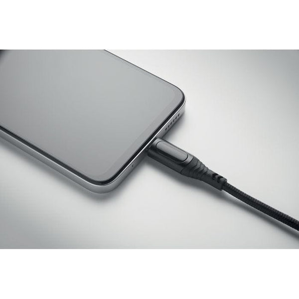 Cavo di ricarica C da 100W Nero - personalizzabile con logo