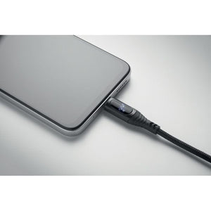 Cavo di ricarica C da 100W Nero - personalizzabile con logo