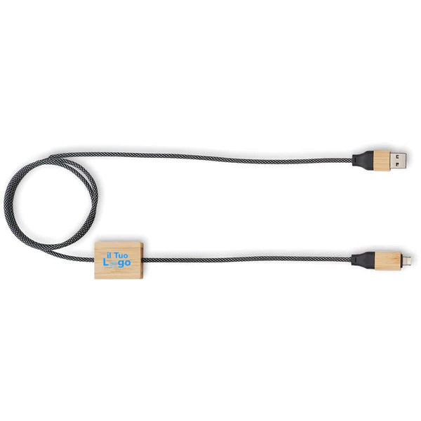 Cavo di ricarica da 60 W natural - personalizzabile con logo