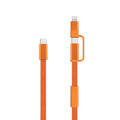 Cavo di ricarica rapida 60W 2-in-1 Arc RCS da 120 cm arancione - personalizzabile con logo