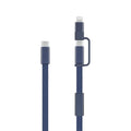 Cavo di ricarica rapida 60W 2-in-1 Arc RCS da 120 cm blu - personalizzabile con logo