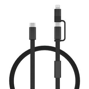Cavo di ricarica rapida 60W 2-in-1 Arc RCS da 120 cm - personalizzabile con logo