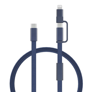 Cavo di ricarica rapida 60W 2-in-1 Arc RCS da 120 cm - personalizzabile con logo