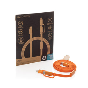 Cavo di ricarica rapida 60W 2-in-1 Arc RCS da 120 cm - personalizzabile con logo