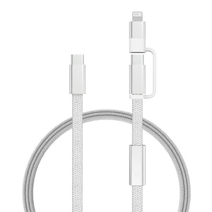 Cavo di ricarica rapida 60W 2-in-1 Arc RCS da 120 cm - personalizzabile con logo