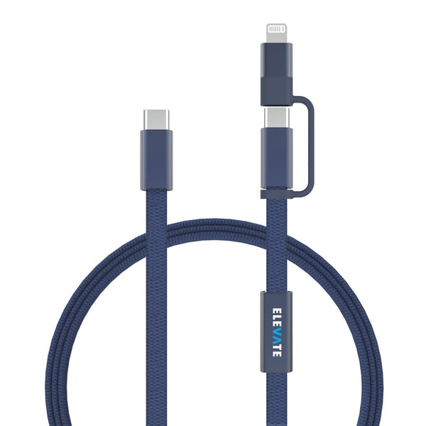 Cavo di ricarica rapida 60W 2-in-1 Arc RCS da 120 cm - personalizzabile con logo