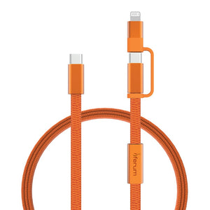 Cavo di ricarica rapida 60W 2-in-1 Arc RCS da 120 cm - personalizzabile con logo